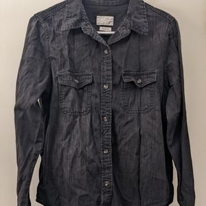 Universal Thread Goods Labette Shirt Black Button up Shirt
